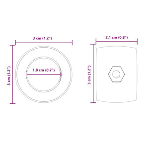 Ρουλεμάν τραπεζιού ποδοσφαίρου 10 pcs Μαύρο 3 x 3 x 2,1 εκ PP - Pakobazaar