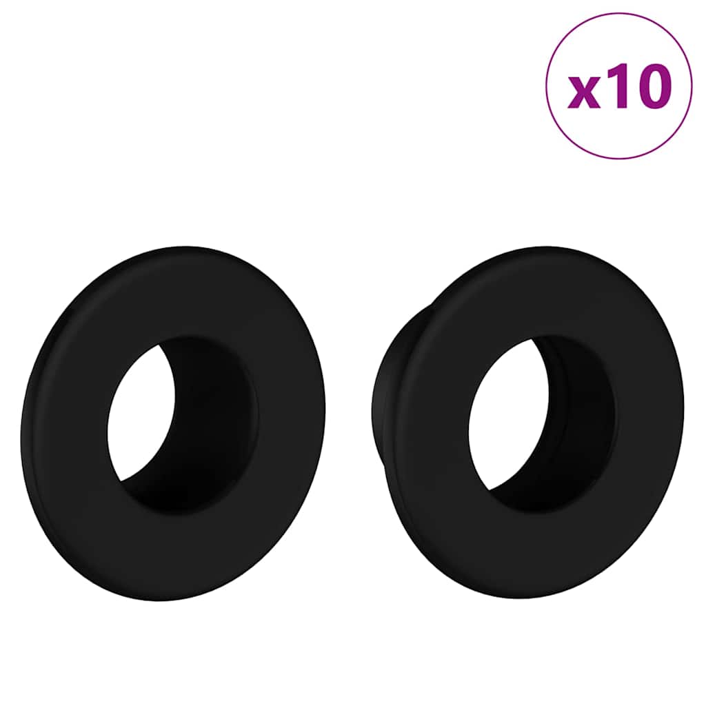 Σταματήματα Φουσκωτού Παιχνιδιού 10 pcs Μαύρο 3 x 3 x 1,4 εκ. - Pakobazaar