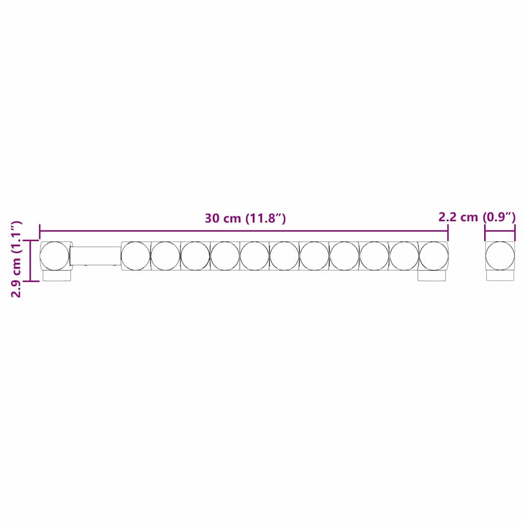 Μπρατσάκια ποδοσφαίρου 2 pcs Μαύρο 30 x 2,2 x 2,9 εκ. HIPS - Pakobazaar