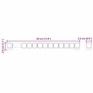 Μπρατσάκια ποδοσφαίρου 2 pcs Μαύρο 30 x 2,2 x 2,9 εκ. HIPS - Pakobazaar