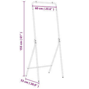 Ράφι Ρούχων Μαύρο 60 x 53 x 155 εκ Ατσάλι - Pakobazaar
