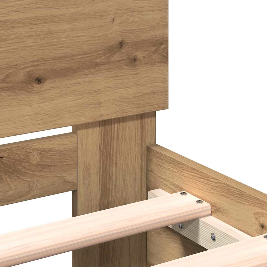 Σκελετός Κρεβατιού με κεφαλάρι Artisan Oak 203 x 185 x 70 εκ - Pakobazaar
