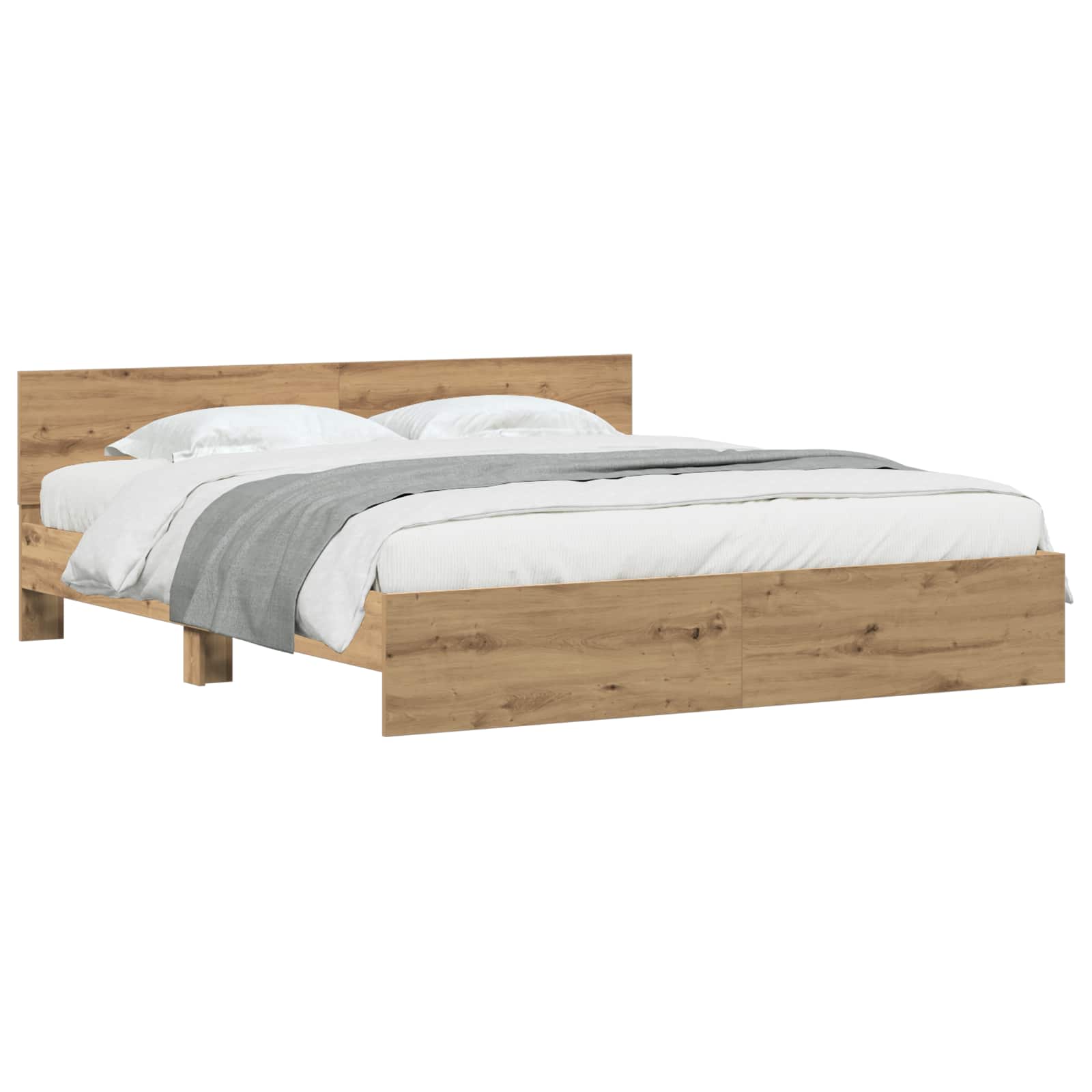 Σκελετός Κρεβατιού με κεφαλάρι Artisan Oak 203 x 185 x 70 εκ - Pakobazaar