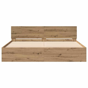 Σκελετός Κρεβατιού με κεφαλάρι Artisan Oak 203 x 185 x 70 εκ - Pakobazaar