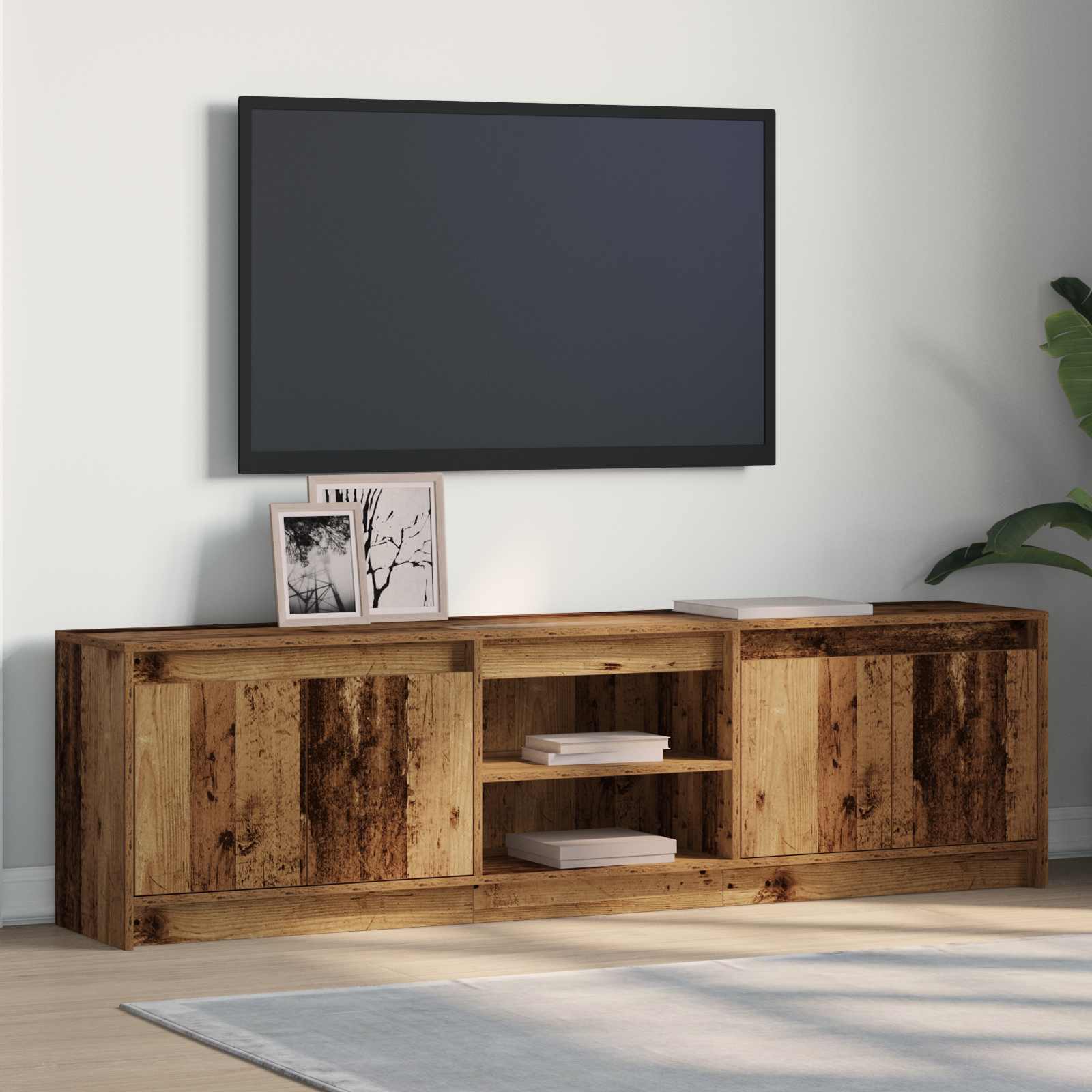 Μονάδες TV 2 pcs Καφέ 180 x 34 x 50 εκ Επεξεργασμένο ξύλο - Pakobazaar