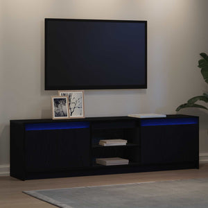 Μονάδες TV 2 pcs Μαύρο 180 x 34 x 50 εκ Επεξεργασμένο ξύλο - Pakobazaar