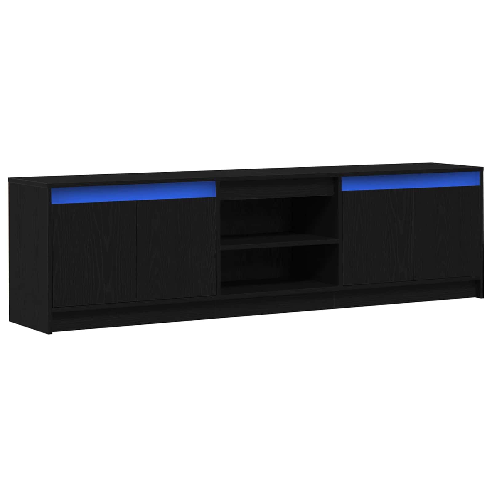 Μονάδες TV 2 pcs Μαύρο 180 x 34 x 50 εκ Επεξεργασμένο ξύλο - Pakobazaar