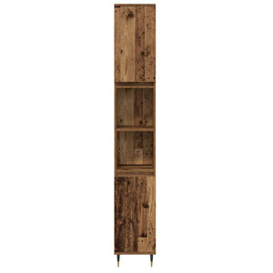 Σετ Επίπλων Μπάνιου 3 τμχ. Παλιό Ξύλο 30 x 30 x 180 cm