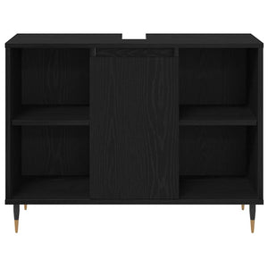 Σετ Επίπλων Μπάνιου 3 τμχ. Μαύρη Οξυά 30 x 30 x 180 cm