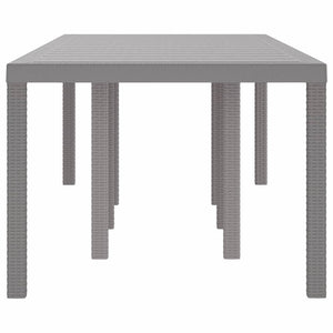 Τραπέζι Κήπου Ανοιχτό γκρι 250 x 100 x 73 εκ συνθετικό ρατάν