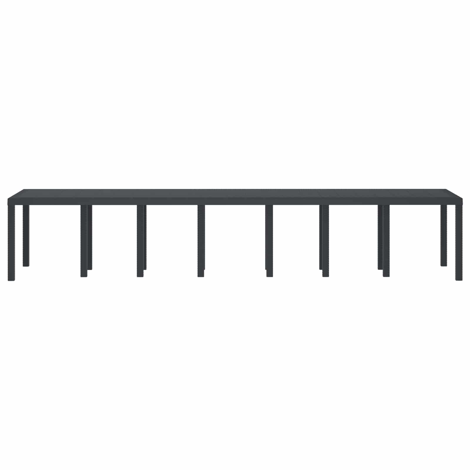 Τραπέζι Κήπου Ανθρακί 400 x 100 x 73 εκ. συνθετικό ρατάν - Pakobazaar