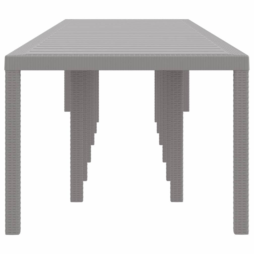 Τραπέζι Κήπου Ανοιχτό γκρι 400 x 100 x 73 εκ. συνθετικό ρατάν - Pakobazaar
