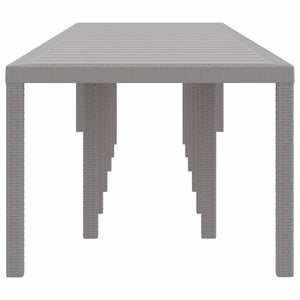 Τραπέζι Κήπου Ανοιχτό γκρι 400 x 100 x 73 εκ. συνθετικό ρατάν - Pakobazaar
