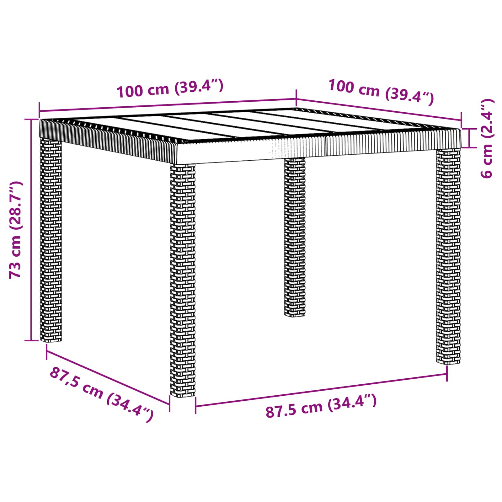 Σέτ φαγητού για κήπο 5 pcs Ανθρακί Πολυπροπυλένιο - Pakobazaar