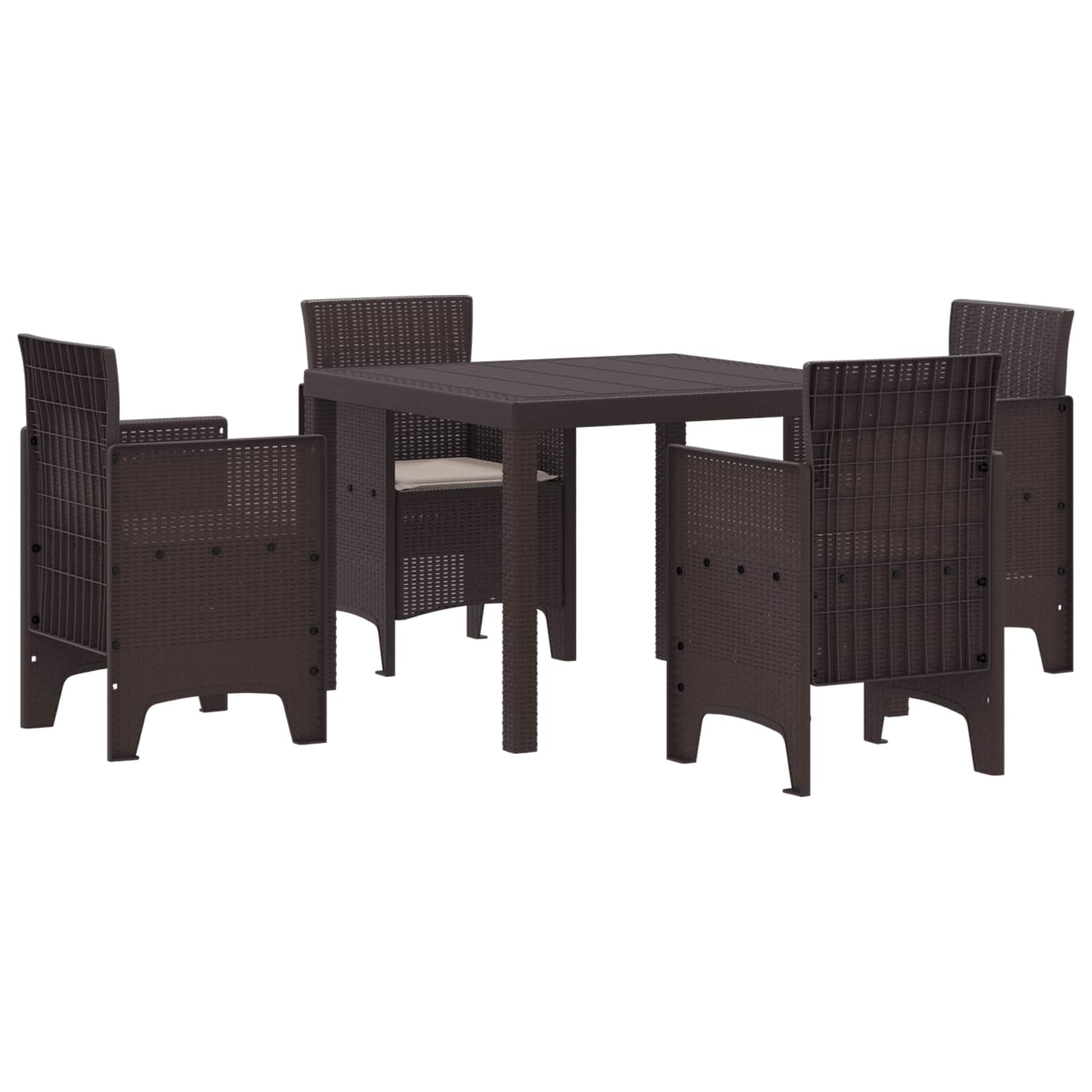 Σέτ φαγητού για κήπο 5 pcs Καφέ Πολυπροπυλένιο