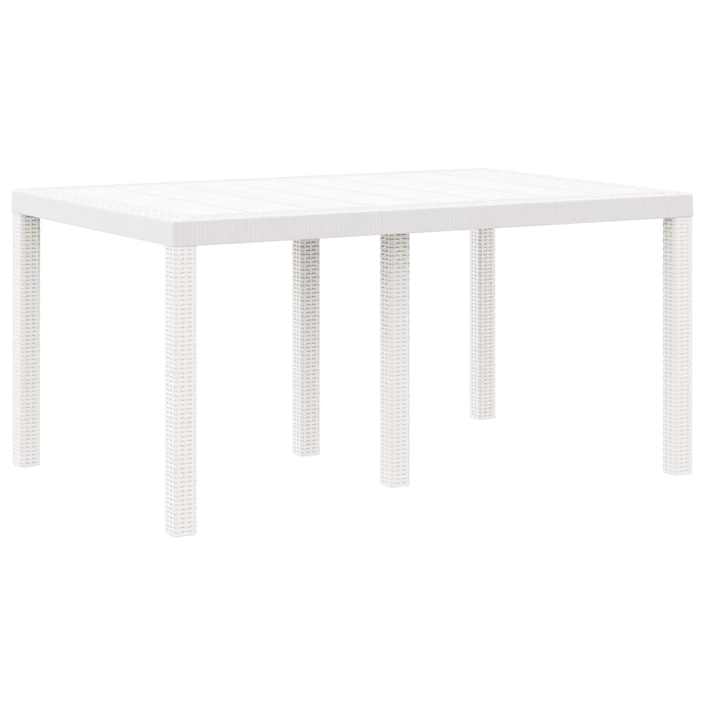 Σέτ φαγητού για κήπο 7 pcs Λευκό Rattan Polt