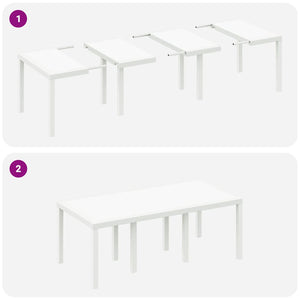 Σέτ φαγητού για κήπο 9 τμχ. Λευκό Πολυπροπυλένιο