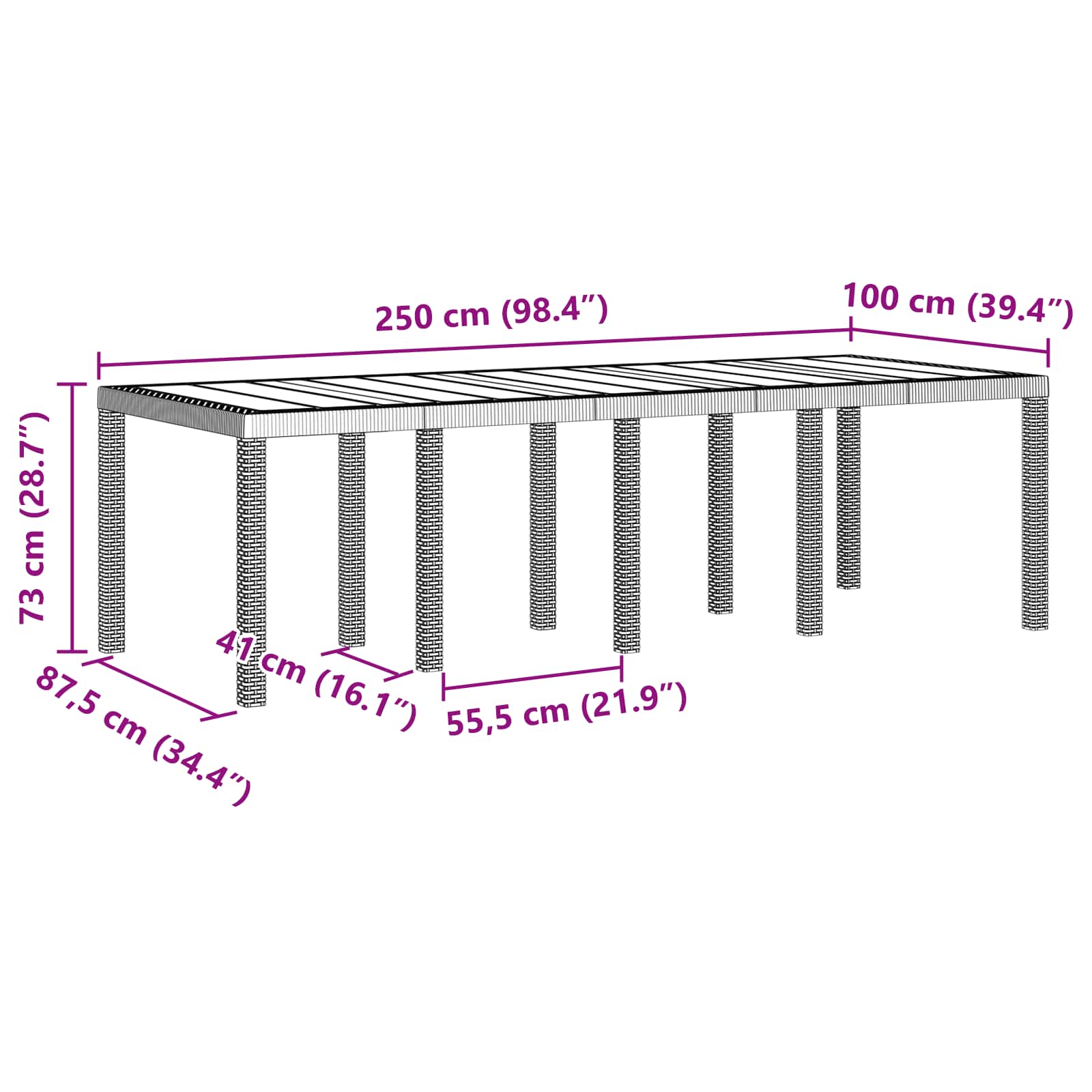 Σέτ φαγητού για κήπο 11 pcs Ανθρακί Πολυπροπυλένιο - Pakobazaar