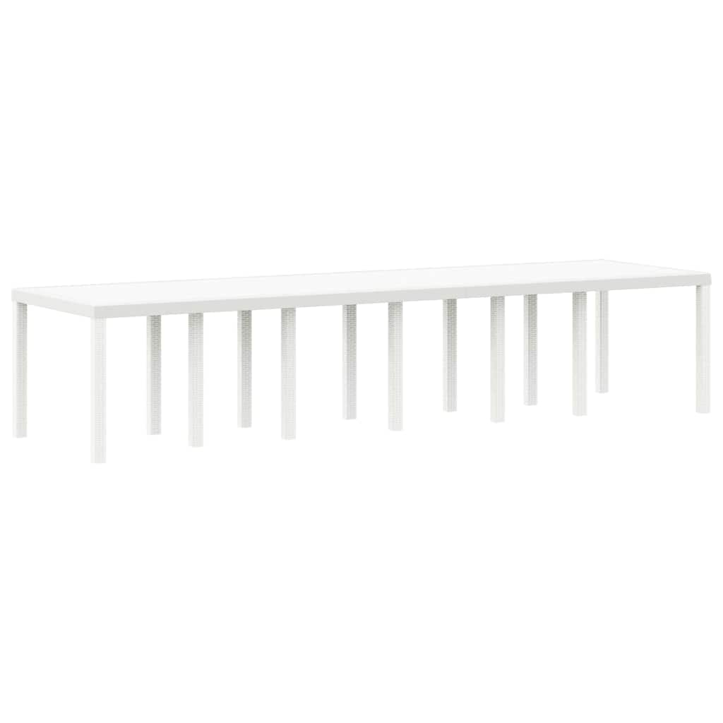 Σέτ φαγητού για κήπο 15 pcs Λευκό Rattan Polt