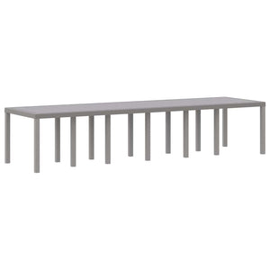 Σέτ φαγητού για κήπο 15 pcs Ανοιχτό γκρι Rattan Polt - Pakobazaar