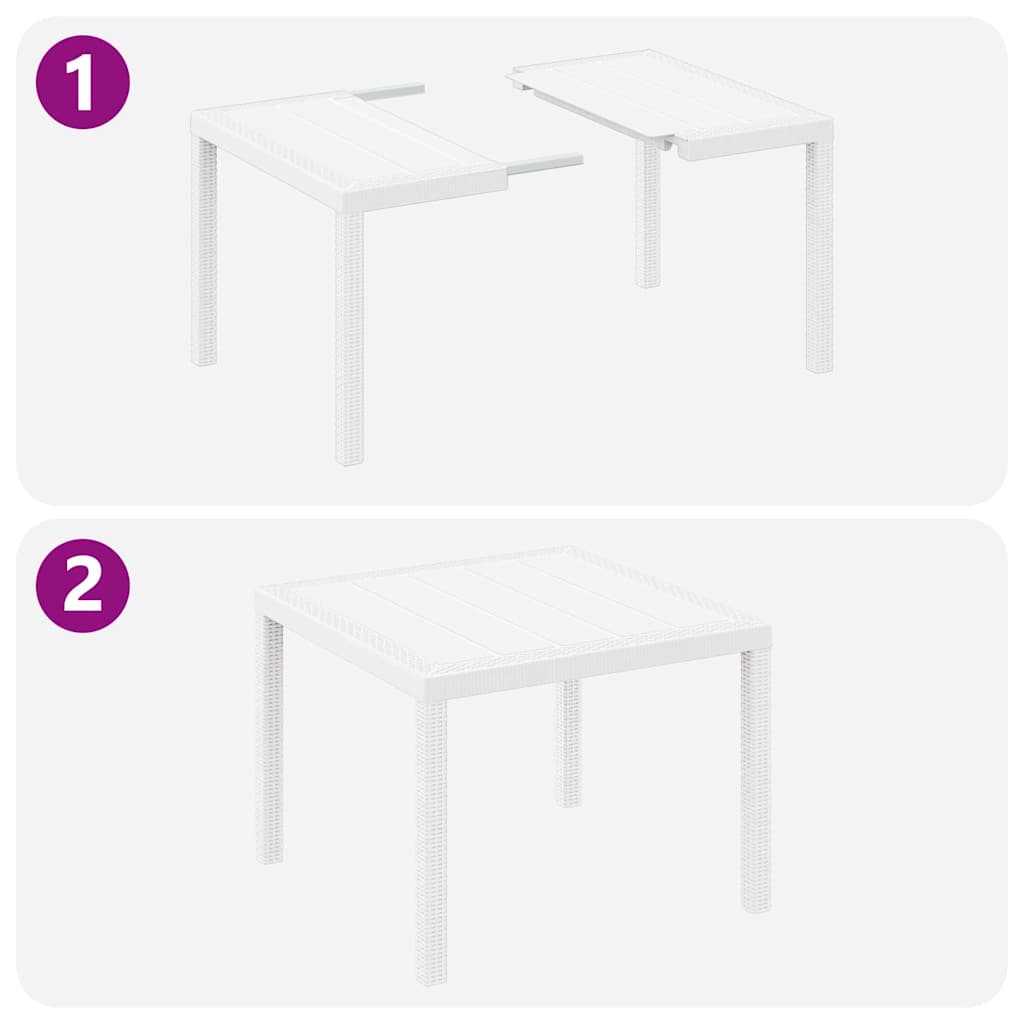 Σέτ φαγητού για κήπο 3 pcs Λευκό Πολυπροπυλένιο