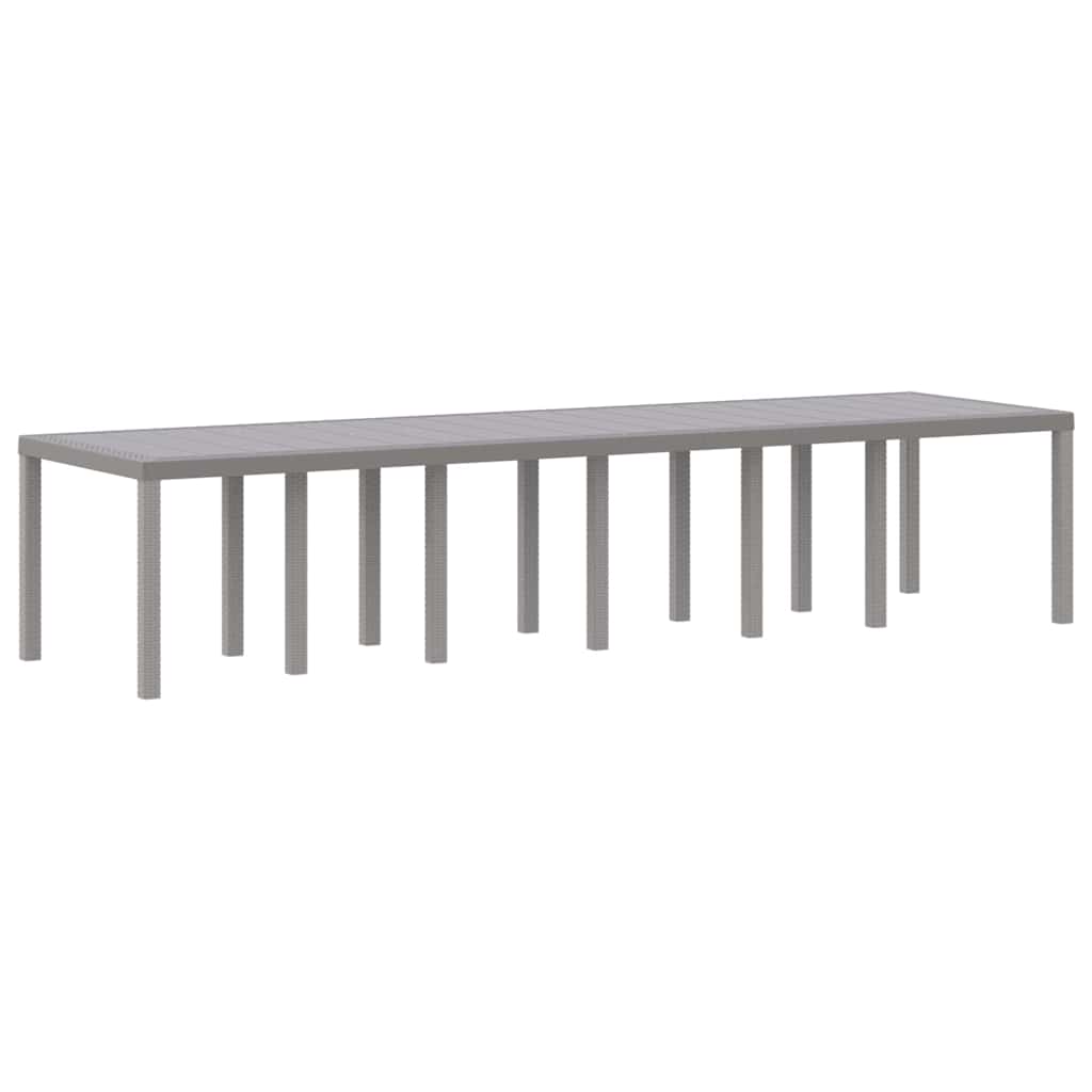 Σέτ φαγητού για κήπο 13 pcs Ανοιχτό γκρι Rattan Polt
