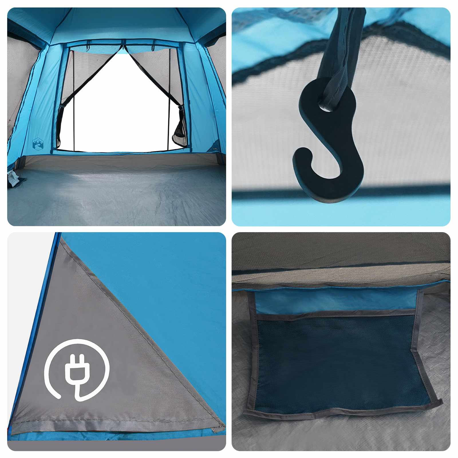 Αυτόνομη σκηνή με αδιάβροχη επικάλυψη για 3 άτομα με γρήγορη απελευθέρωση - Pakobazaar