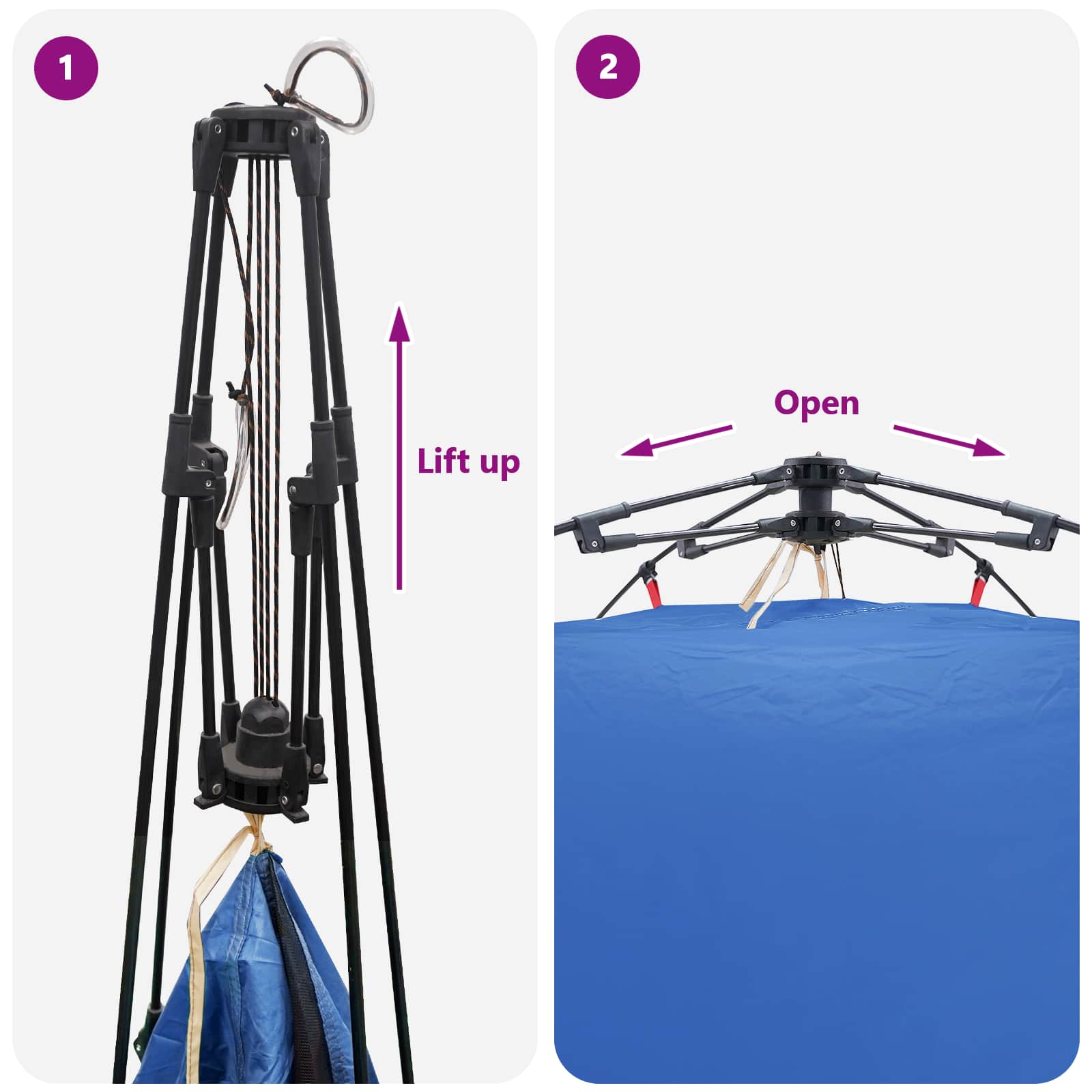 Άμεσο Σακίδιο 4-Ατόμων Γρήγορης Απελευθέρωσης Αζούρ Μπλε - Pakobazaar