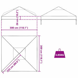 Αντικατάσταση Κάλυψης Γκαζebo Διαφανές 3 x 3 m PVC - Pakobazaar