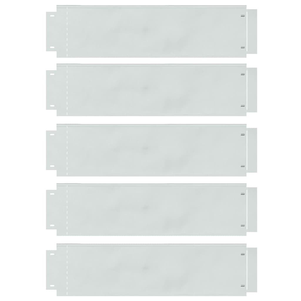 Περιγράμματα γκαζόν 5 pcs Ασημί 100 x 25 x 0,07 εκ.