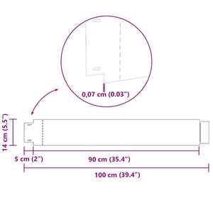 Φράχτης Γκαζόν Γαλβανισμένο Χρώμα 100 x 14 x 0.07 εκ