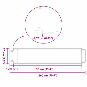 Φράχτης Γκαζόν Γαλβανισμένο Χρώμα 100 x 20 x 0.07 εκ. - Pakobazaar