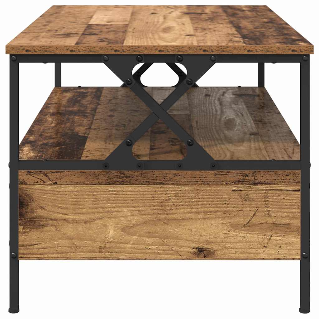Τραπεζάκι σαλονιού with Drawer Παλαιό ξύλο 100 x 51 x 45 cm