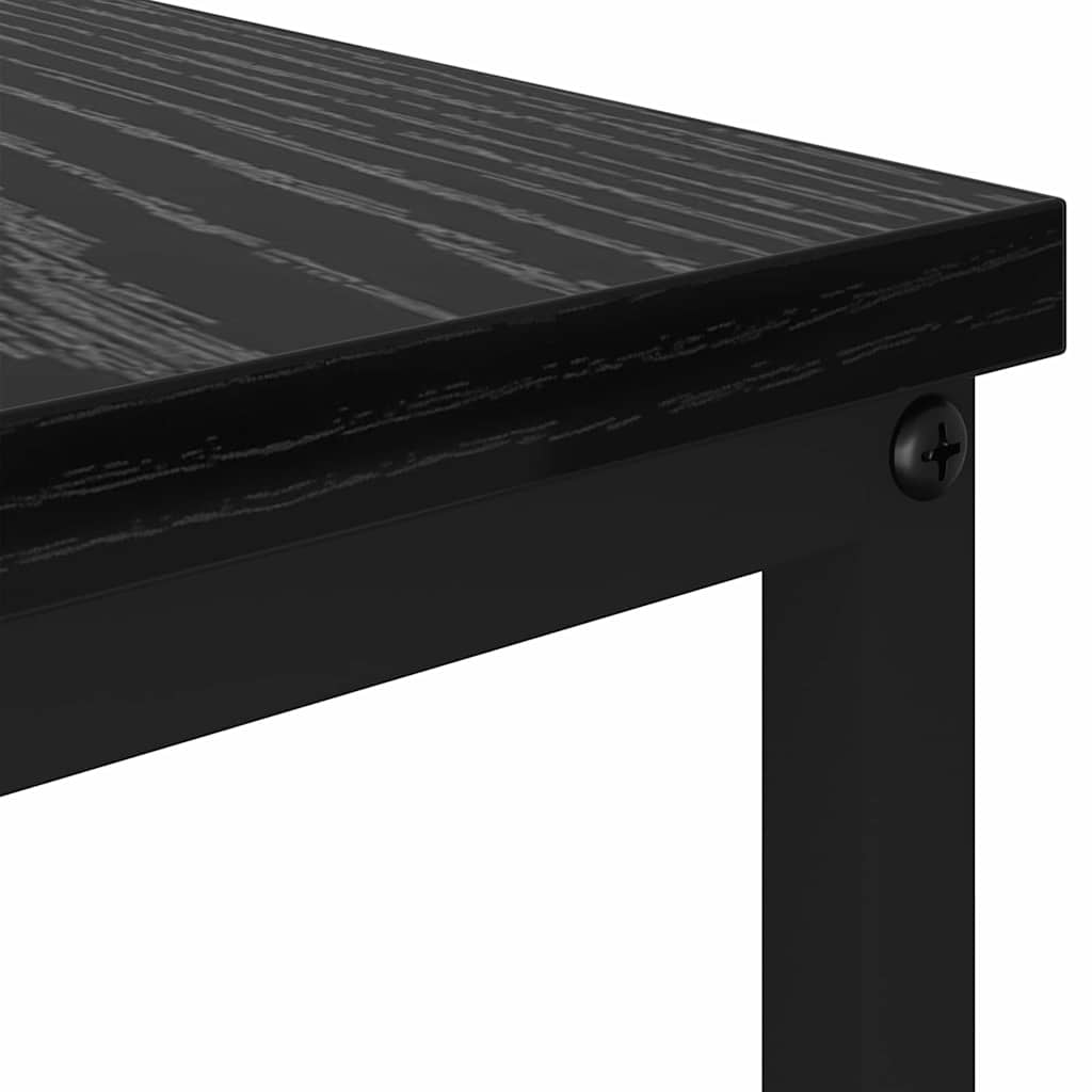 Τραπεζάκι σαλονιού with Drawer Μαύρη δρυς 100 x 51 x 45 cm