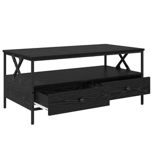Τραπεζάκι σαλονιού Μαύρη δρυς 100 x 51 x 45 cm
