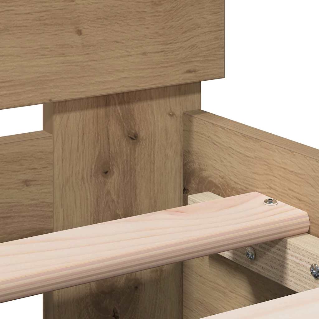 Σκελετός Κρεβατιού με κεφαλάρι Artisan Oak 203 x 95 x 70 εκ - Pakobazaar