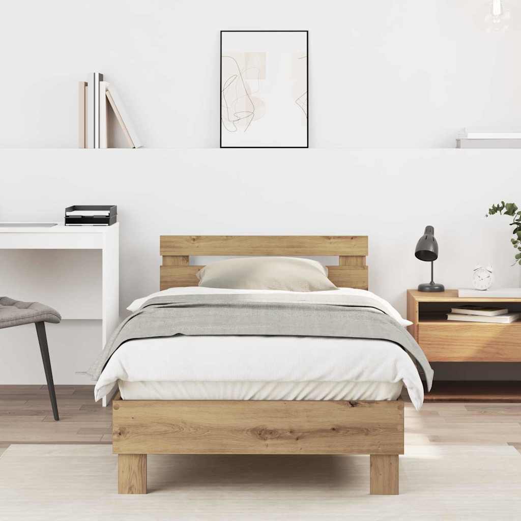 Σκελετός Κρεβατιού με κεφαλάρι Artisan Oak 203 x 95 x 70 εκ - Pakobazaar