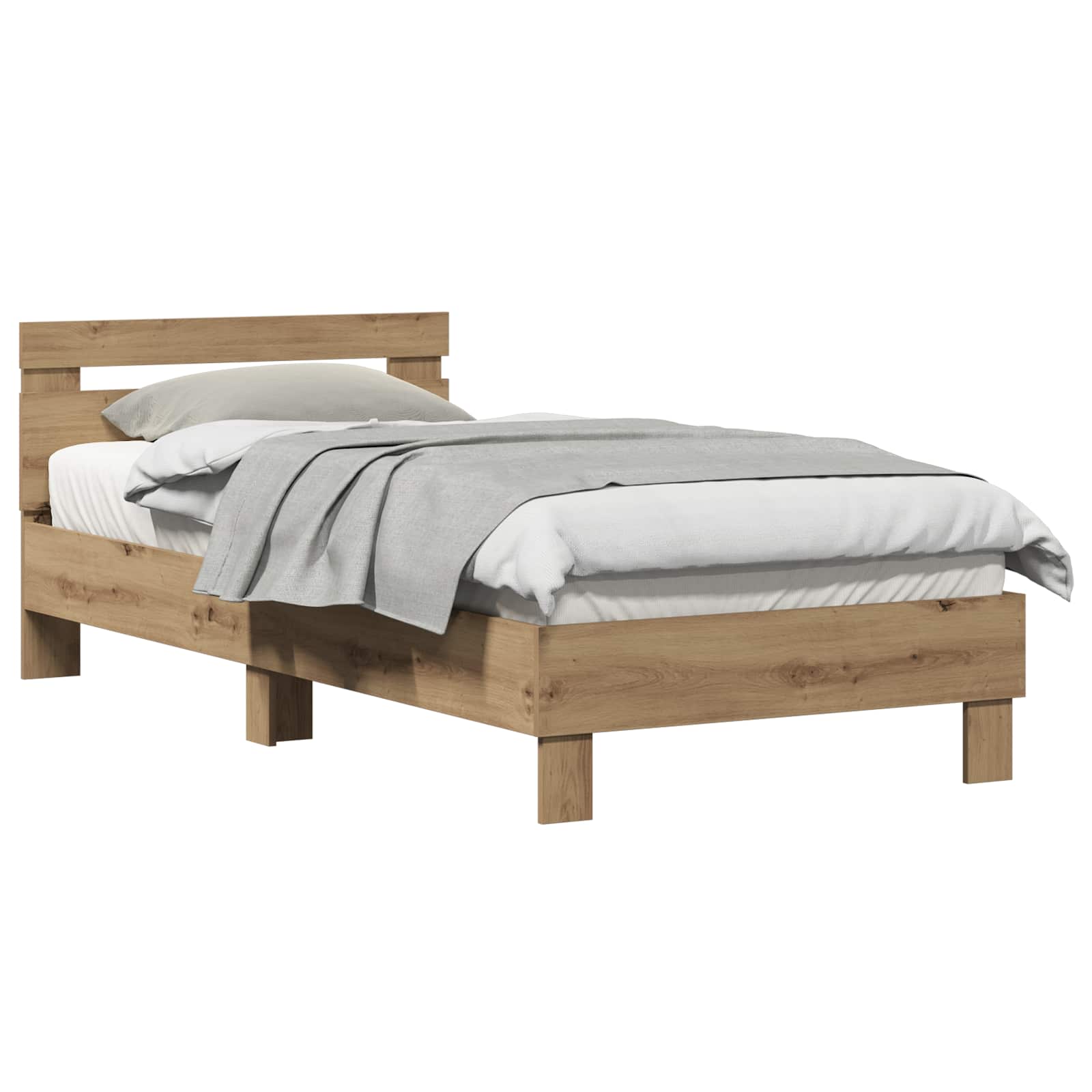 Σκελετός Κρεβατιού με κεφαλάρι Artisan Oak 203 x 95 x 70 εκ - Pakobazaar