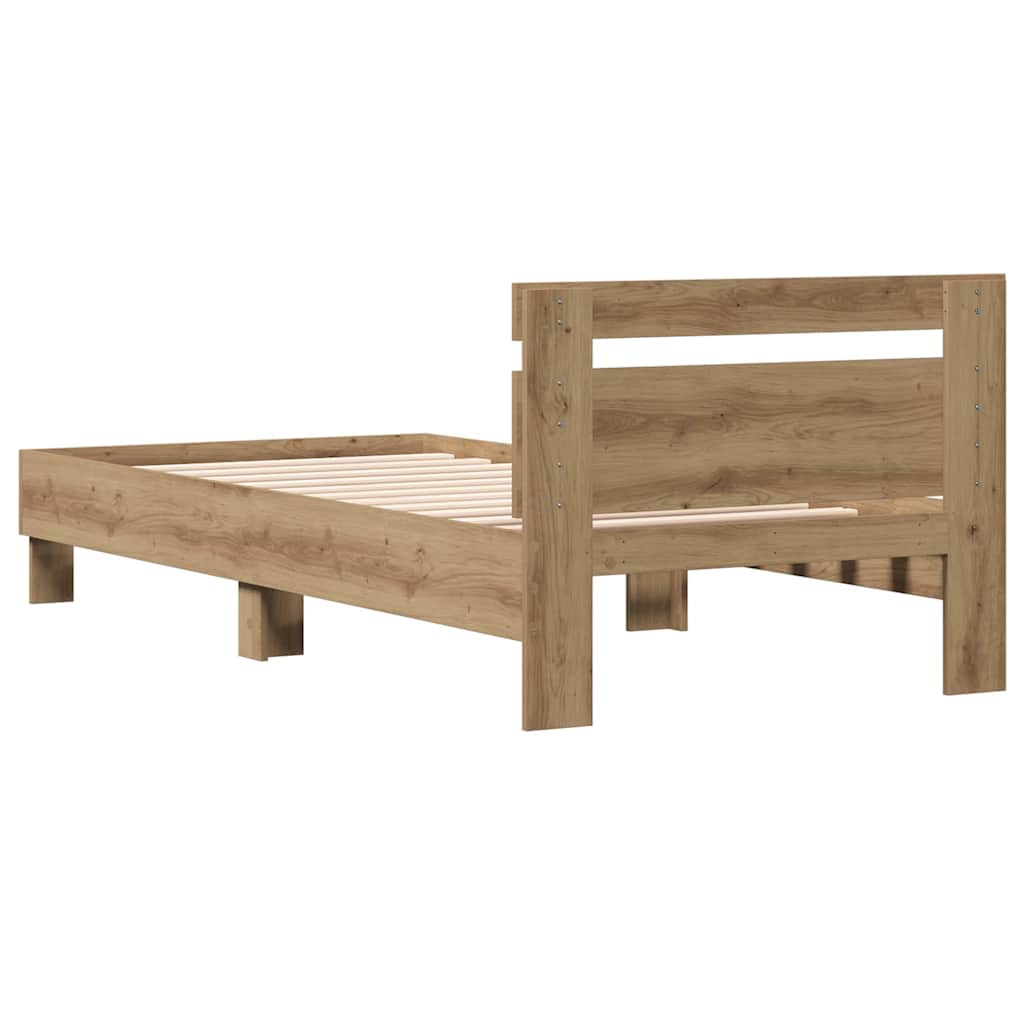 Σκελετός Κρεβατιού με κεφαλάρι Artisan Oak 203 x 95 x 70 εκ - Pakobazaar