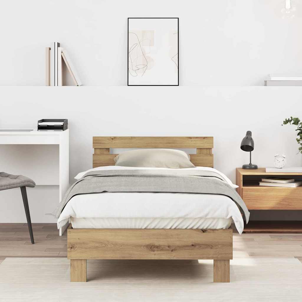 Σκελετός Κρεβατιού με κεφαλάρι Artisan Oak 193 x 95 x 88 εκ - Pakobazaar