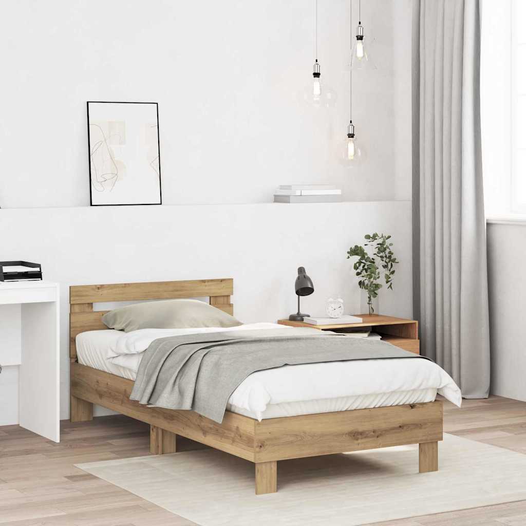 Σκελετός Κρεβατιού με κεφαλάρι Artisan Oak 193 x 95 x 88 εκ - Pakobazaar