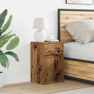 LED Κρεβατάκι Ντουλάπα 2 pcs Παλαιό ξύλο 38 x 34 x 61 εκ. - Pakobazaar