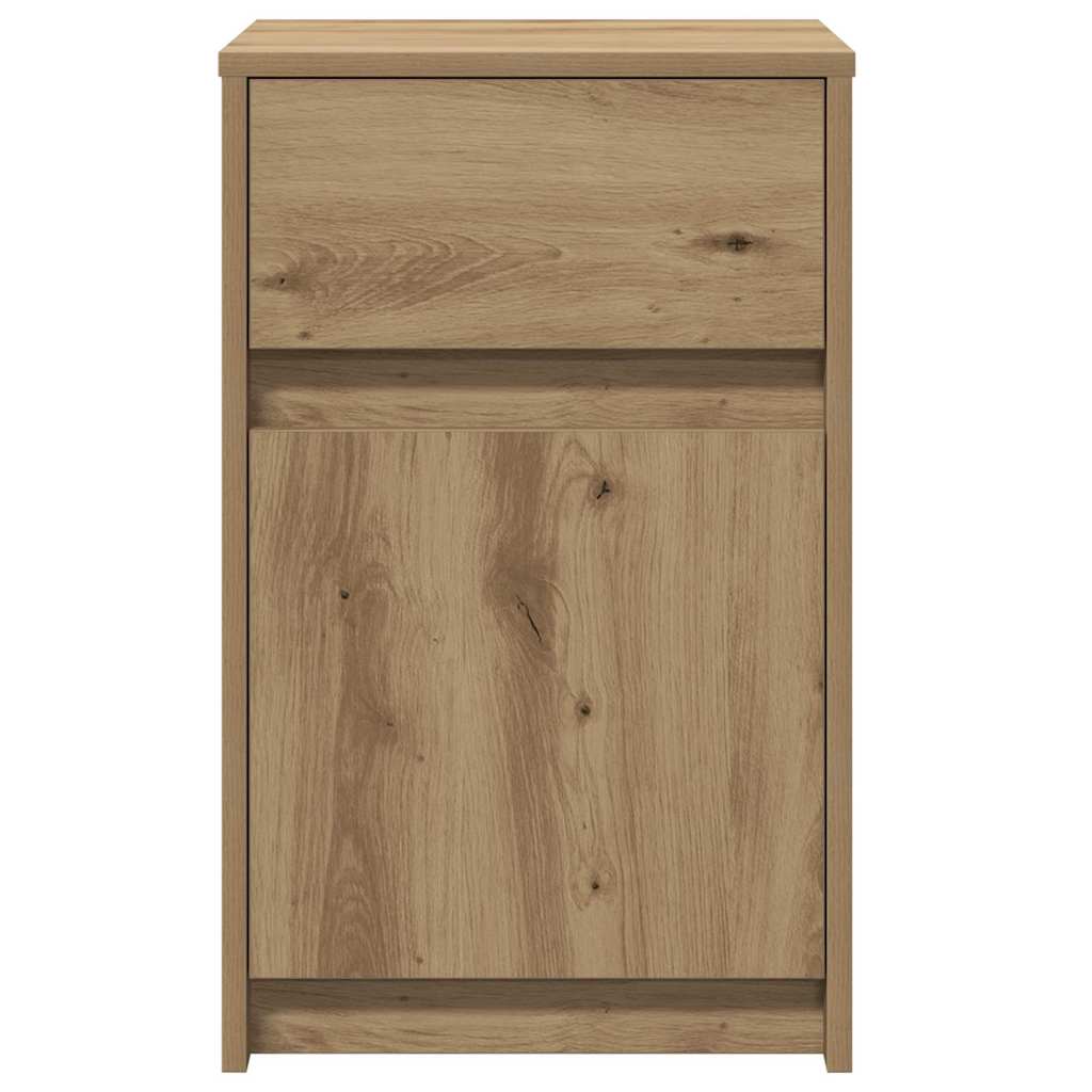 LED Κρεβατάκι Ντουλάπα με συρτάρι artisan δρυς 38 x 34 x 61 εκ. - Pakobazaar