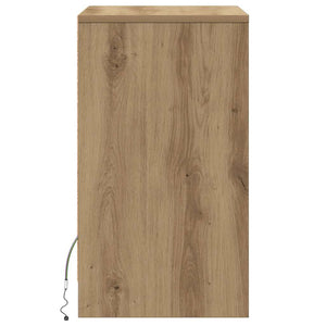 LED Κρεβατάκι Ντουλάπα με συρτάρι artisan δρυς 38 x 34 x 61 εκ. - Pakobazaar