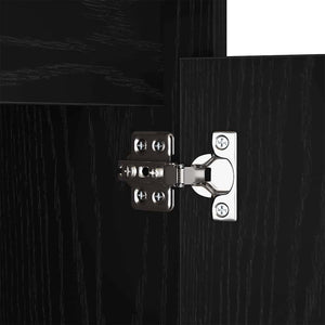LED Κρεβατάκι Ντουλάπα 2 pcs Μαύρη δρυς 38 x 34 x 61 εκ. - Pakobazaar
