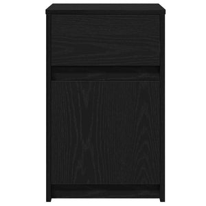 LED Κρεβατάκι Ντουλάπα 2 pcs Μαύρη δρυς 38 x 34 x 61 εκ. - Pakobazaar