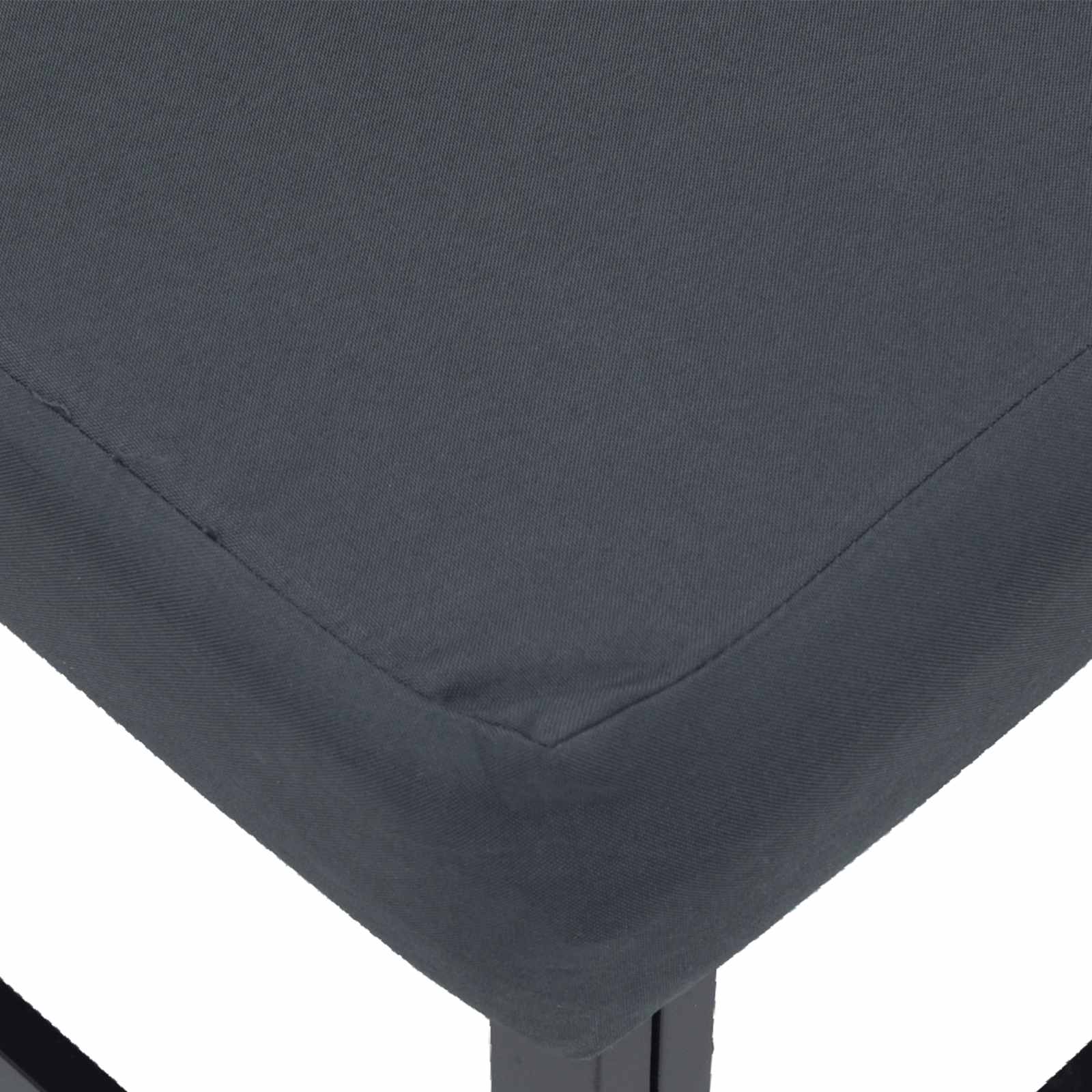 Σετ Καναπέ Κήπου με μαξιλάρι 12 pcs Μαύρο Αλουμίνιο