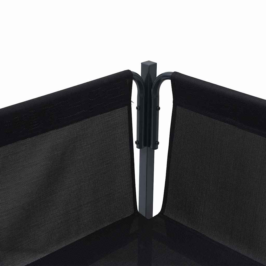 Σετ Καναπέ Κήπου με μαξιλάρι 6 pcs Μαύρο Ατσάλι