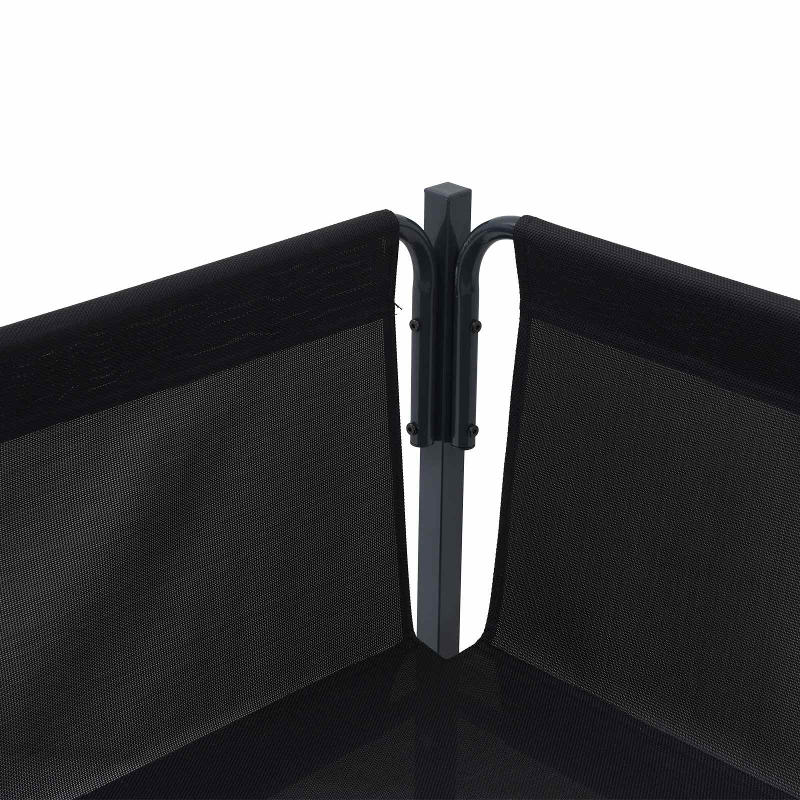 Σετ Καναπέ Κήπου με μαξιλάρι 5 pcs Μαύρο Ατσάλι