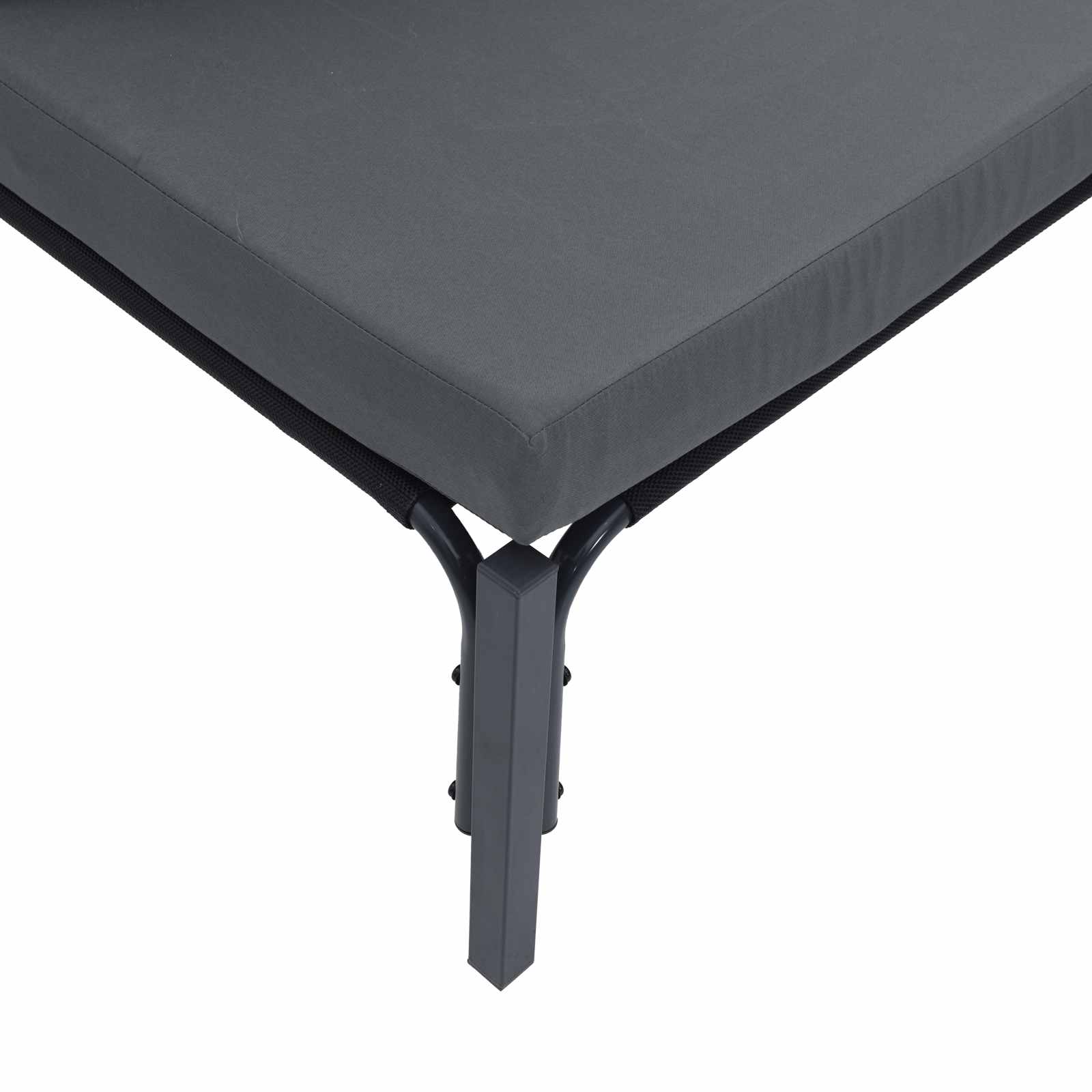 Σετ Καναπέ Κήπου με μαξιλάρι Ανθρακί Ατσάλι